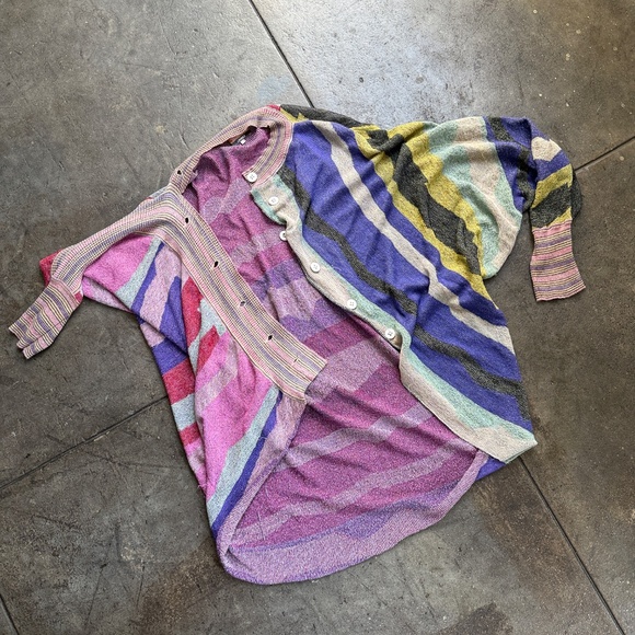 Vivienne Westwood 2017 Crazy Assymetrical Multi Colored Cardigan - Picture 7 of 10